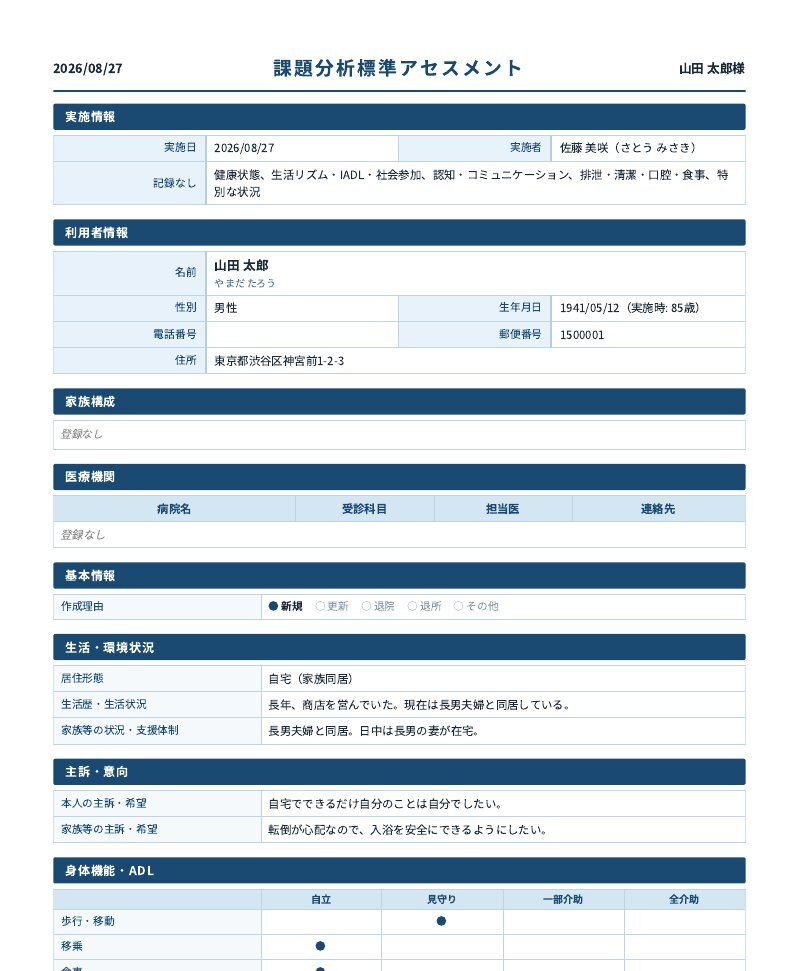 ケア文書PDFイメージ