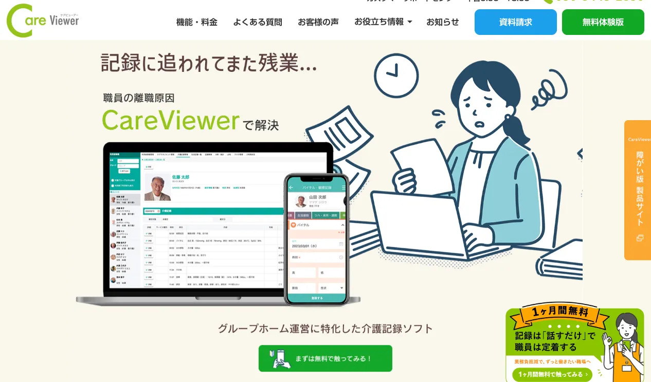 CareViewerの画面