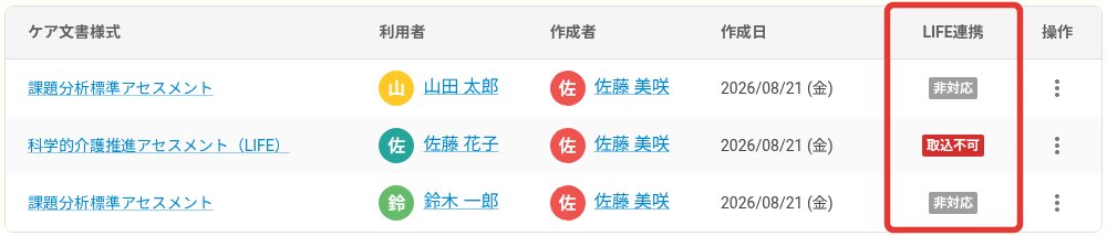 LIFEステータス