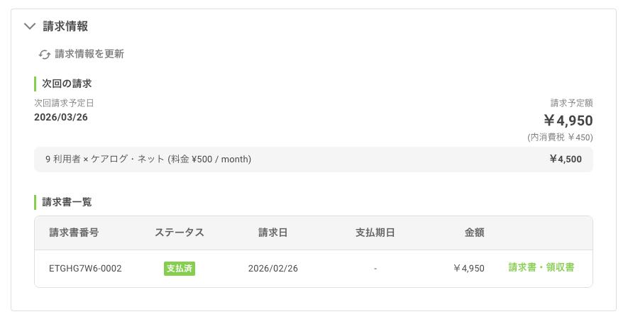 open invoice section